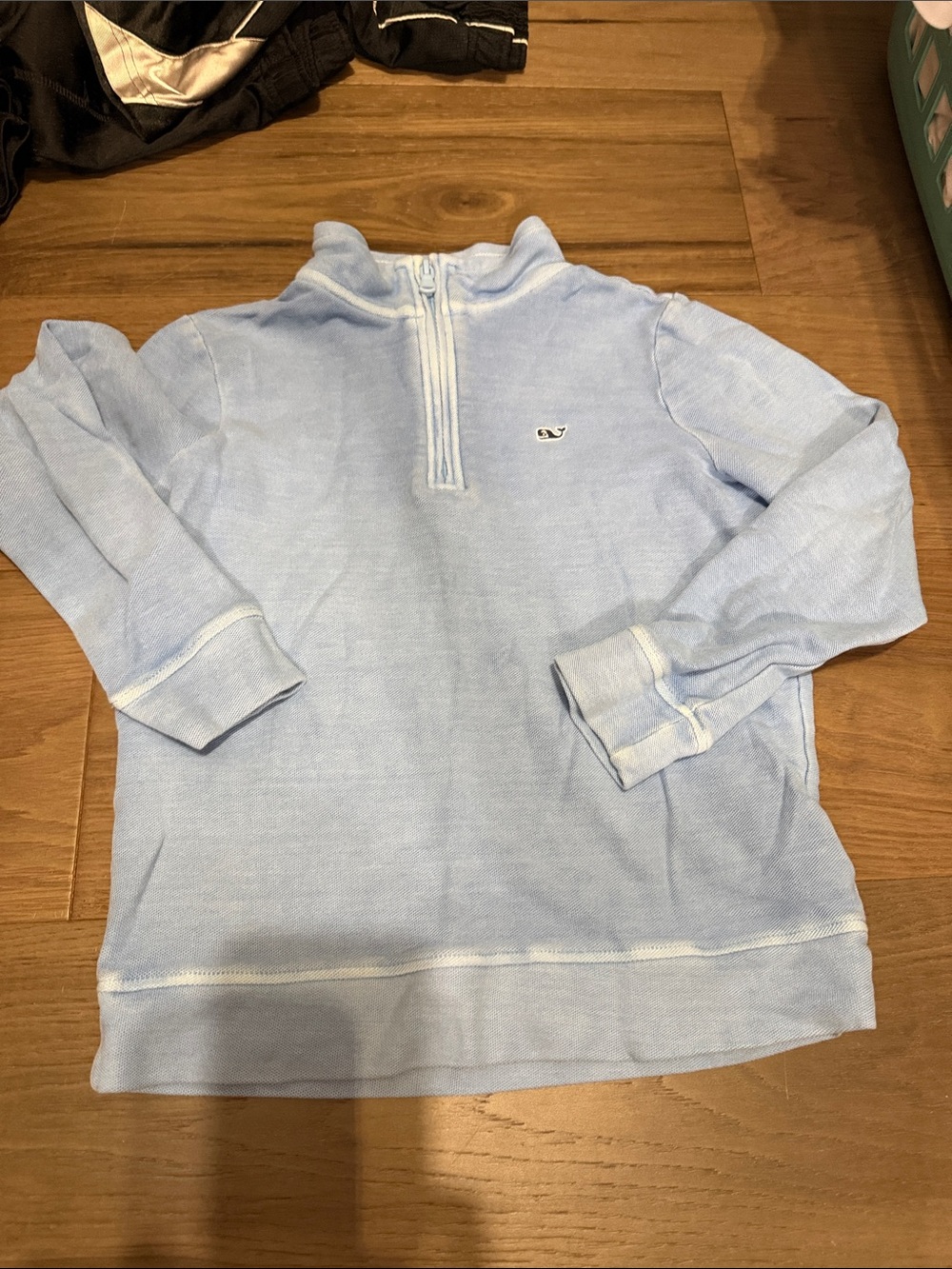 Vineyard Vines Light Blue Quarter-Zip Pullover Sweater